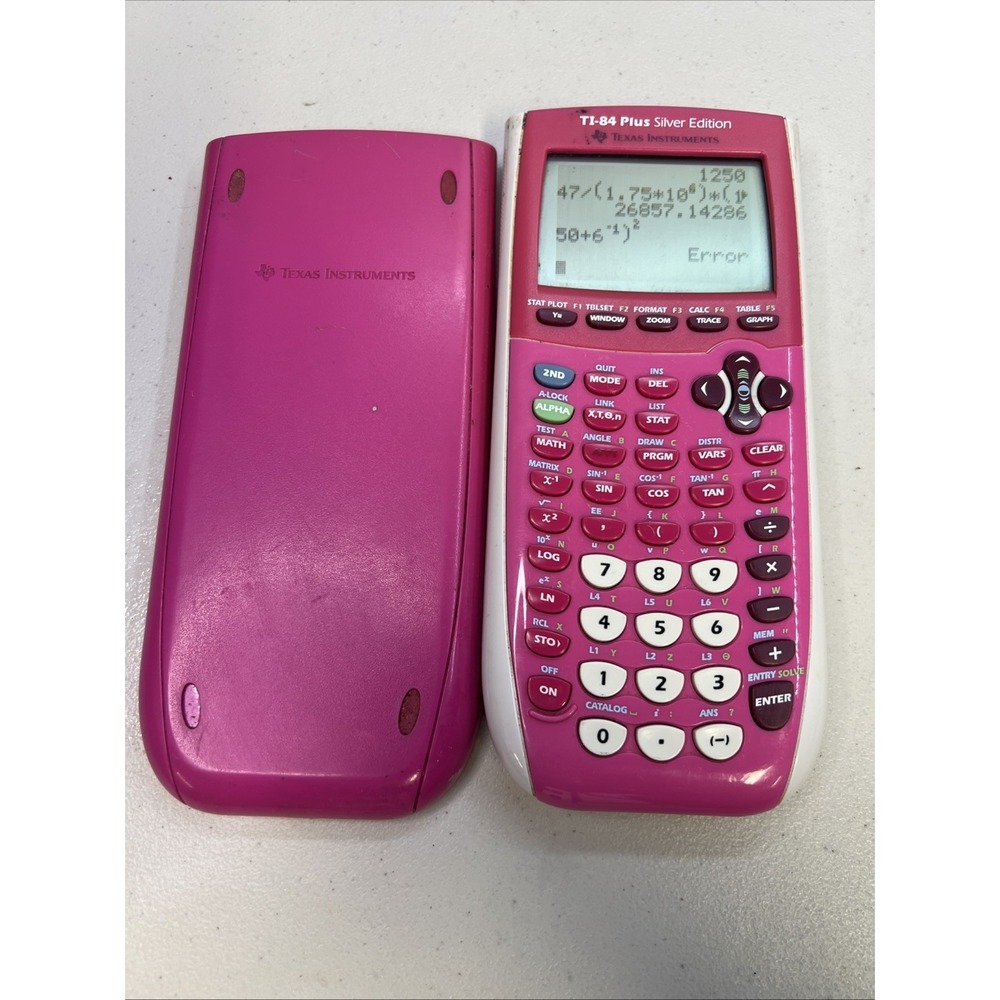 Texas Instruments Graphing Calculator‎ TI-84 Plus Silver Edition Pink